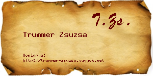 Trummer Zsuzsa névjegykártya